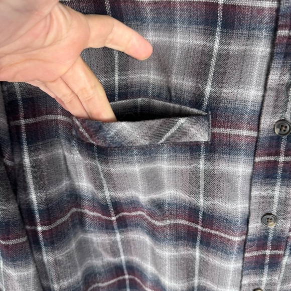 urban outfitters plaid flannel button-down long sleeve shirt boyfriend fit small - Picture 6 of 15